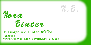 nora binter business card